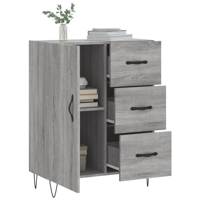 Credenza Grigio Sonoma 69,5x34x90 cm in Legno Multistrato 827914