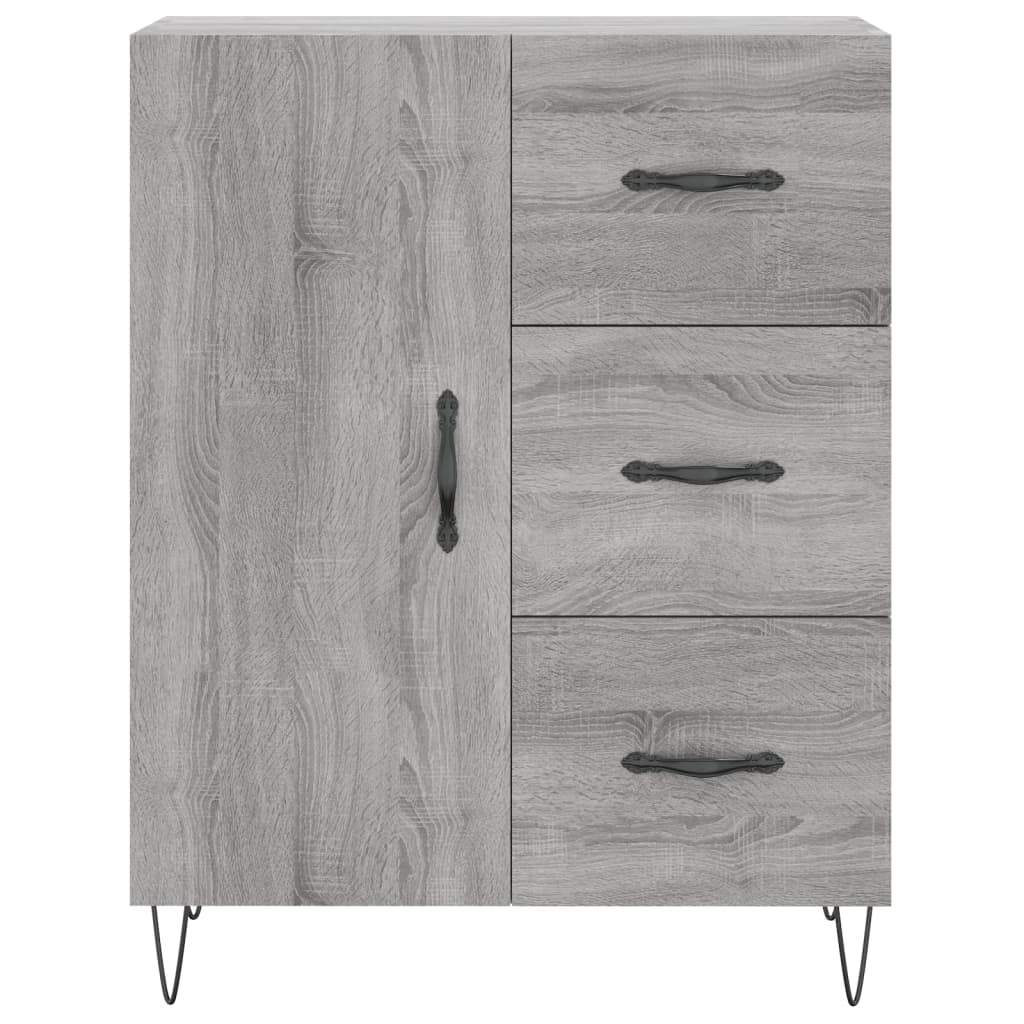 Credenza Grigio Sonoma 69,5x34x90 cm in Legno Multistrato 827914