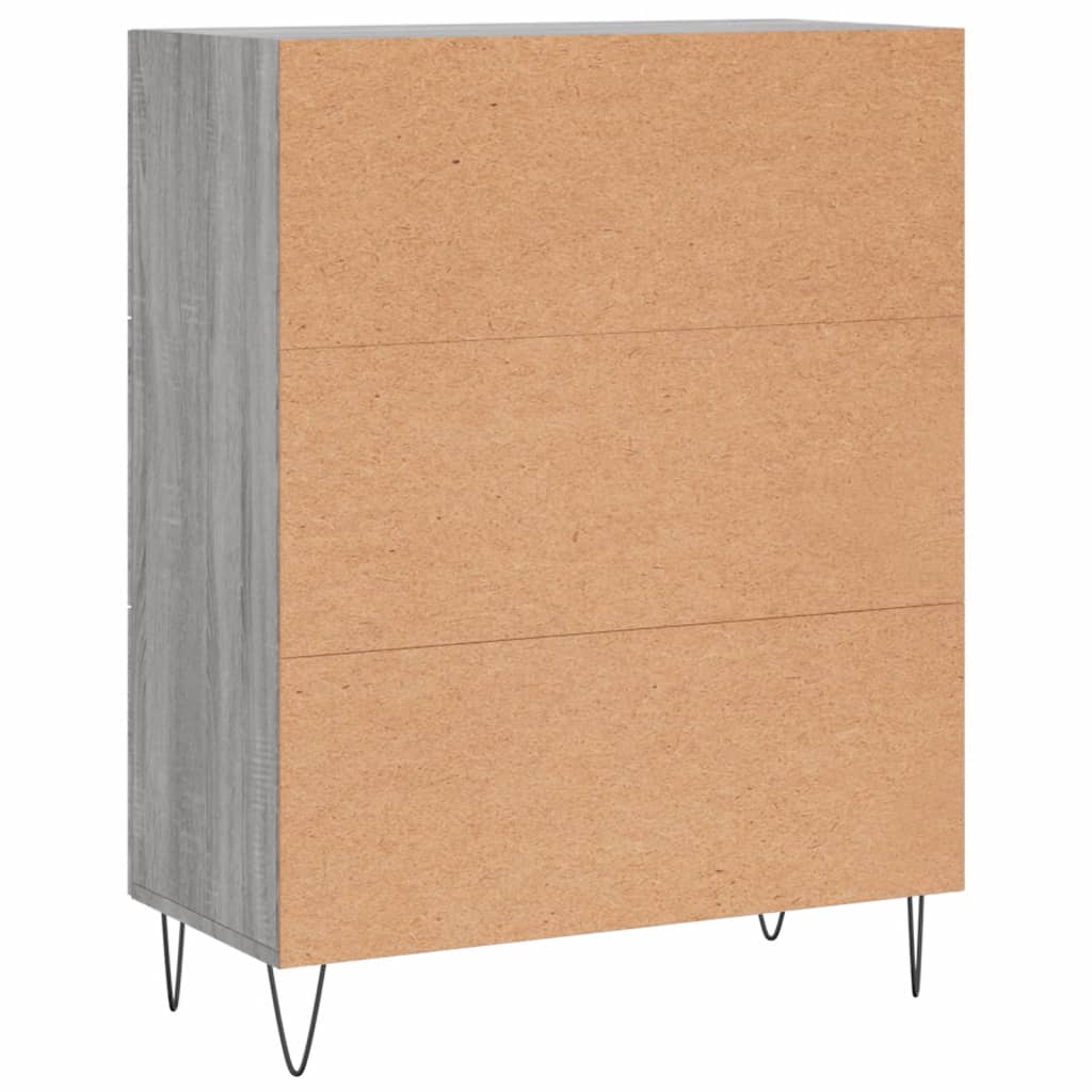 Credenza Grigio Sonoma 69,5x34x90 cm in Legno Multistrato 827914