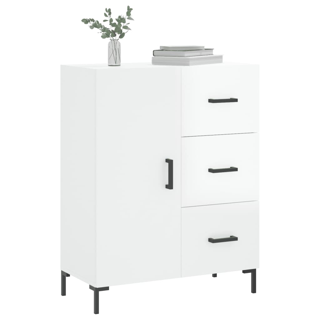 Credenza 69,5x34x90 cm in Legno Multistrato Bianco Lucido 827918