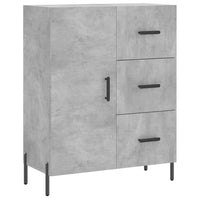 Credenza Grigio Cemento 69,5x34x90 cm in Legno Multistrato 827928