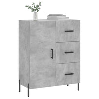 Credenza Grigio Cemento 69,5x34x90 cm in Legno Multistrato 827928