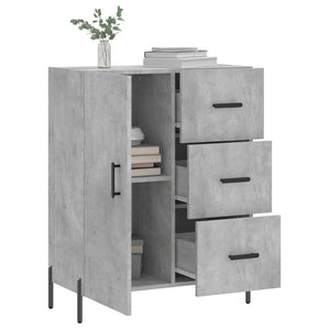 Credenza Grigio Cemento 69,5x34x90 cm in Legno Multistrato 827928