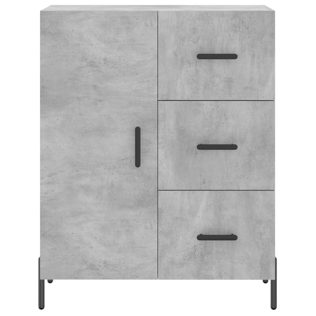 Credenza Grigio Cemento 69,5x34x90 cm in Legno Multistrato 827928