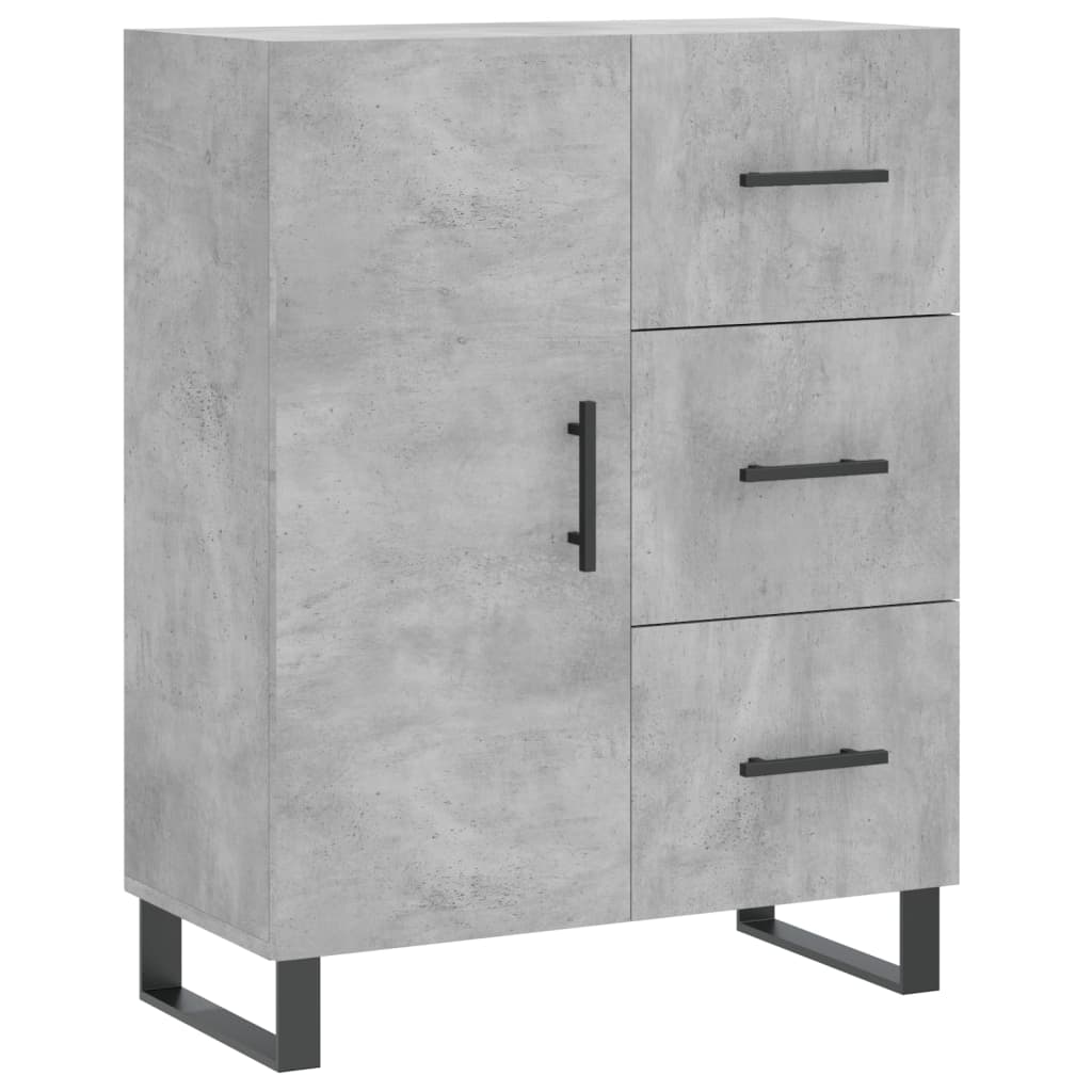 Credenza Grigio Cemento 69,5x34x90 cm in Legno Multistratocod mxl 79945