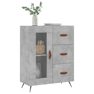 Credenza Grigio Cemento 69,5x34x90 cm in Legno Multistrato 828016