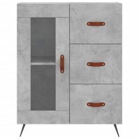 Credenza Grigio Cemento 69,5x34x90 cm in Legno Multistrato 828016