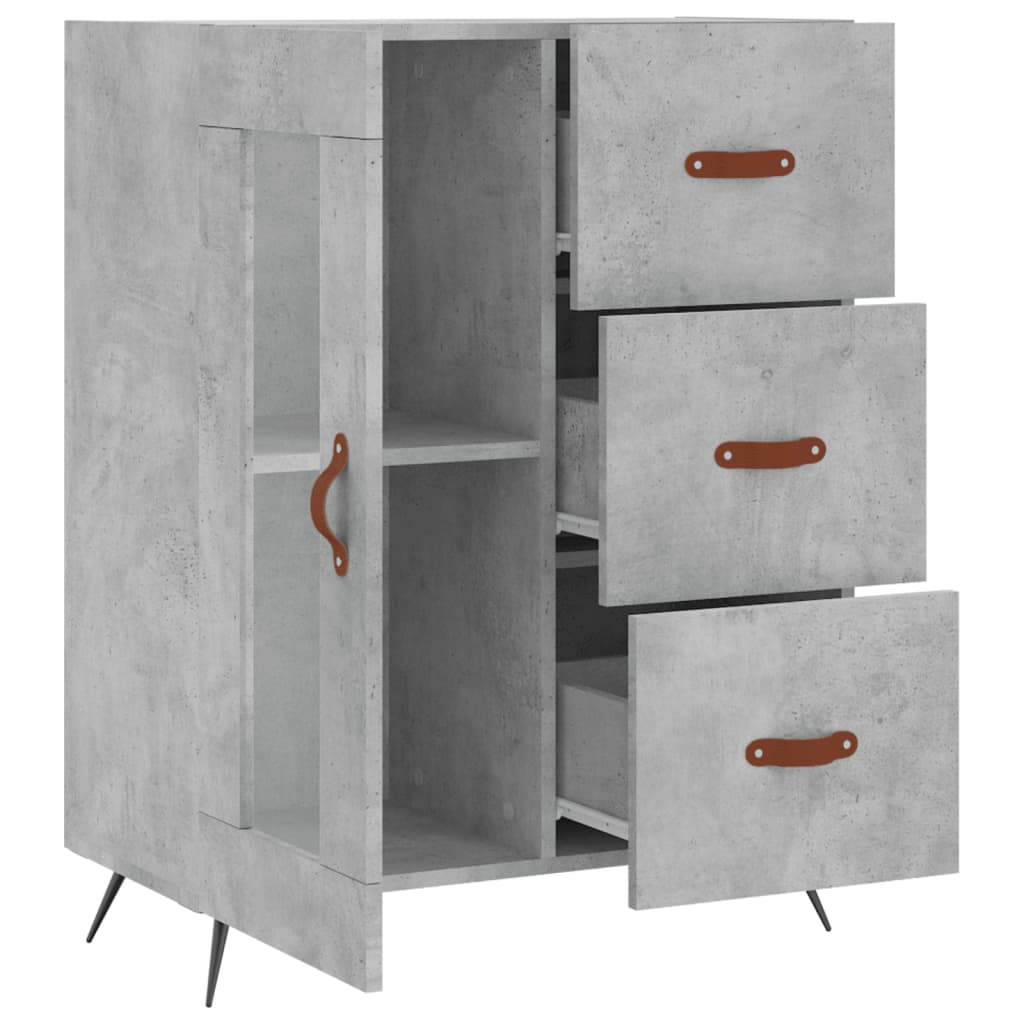 Credenza Grigio Cemento 69,5x34x90 cm in Legno Multistrato 828016