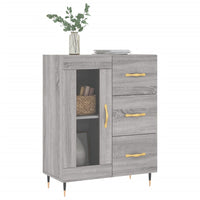 Credenza Grigio Sonoma 69,5x34x90 cm in Legno Multistrato 828026