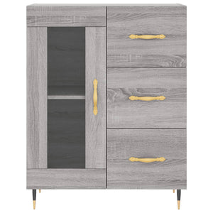 Credenza Grigio Sonoma 69,5x34x90 cm in Legno Multistrato 828026