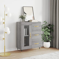 Credenza Grigio Sonoma 69,5x34x90 cm in Legno Multistrato 828026