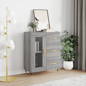 Credenza Grigio Sonoma 69,5x34x90 cm in Legno Multistrato 828026