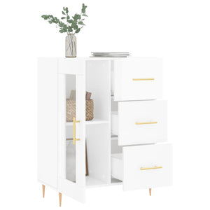 Credenza 69,5x34x90 cm in Legno Multistrato Bianco Lucido 828030