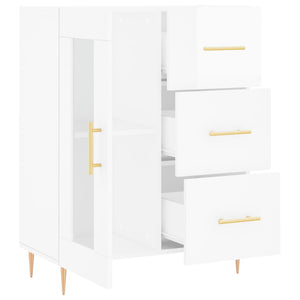 Credenza 69,5x34x90 cm in Legno Multistrato Bianco Lucido 828030