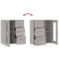 Credenza Grigio Sonoma 69,5x34x90 cm in Legno Multistrato 828034