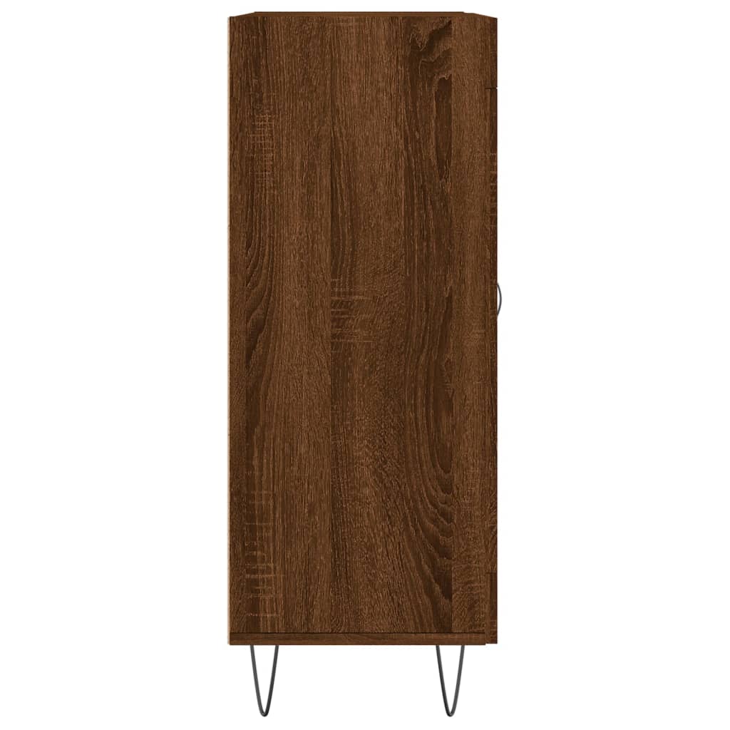 Credenza Rovere Marrone 69,5x34x90 cm in Legno Multistrato 828043