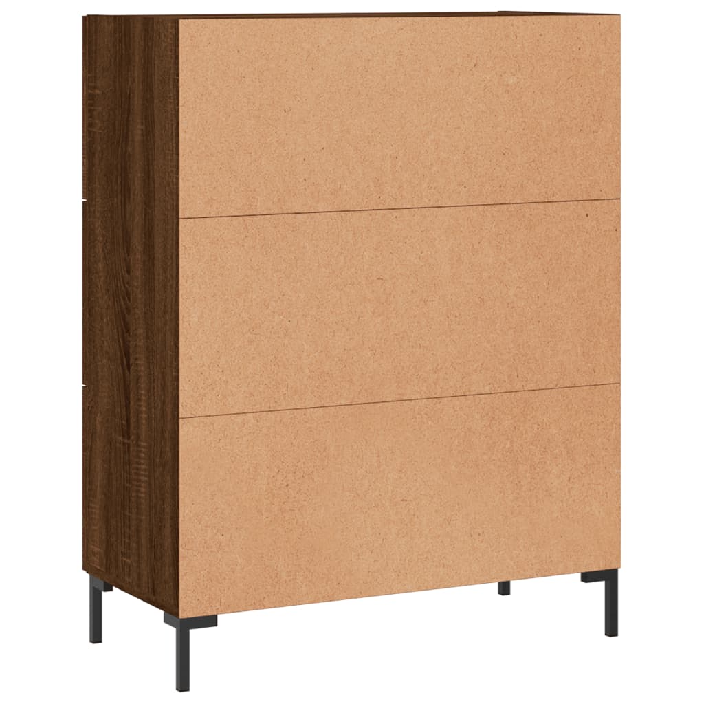 Credenza Rovere Marrone 69,5x34x90 cm in Legno Multistrato 828051