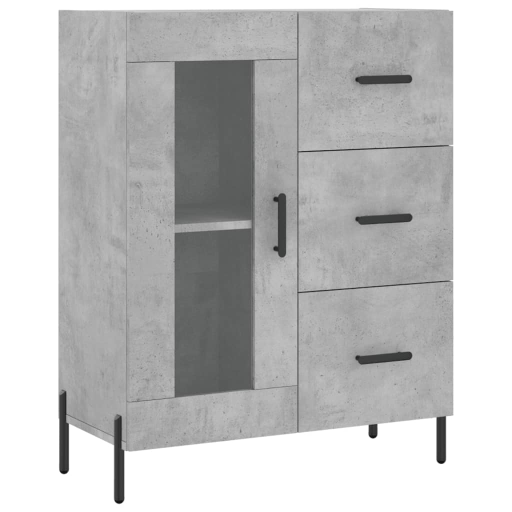 Credenza Grigio Cemento 69,5x34x90 cm in Legno Multistratocod mxl 79918