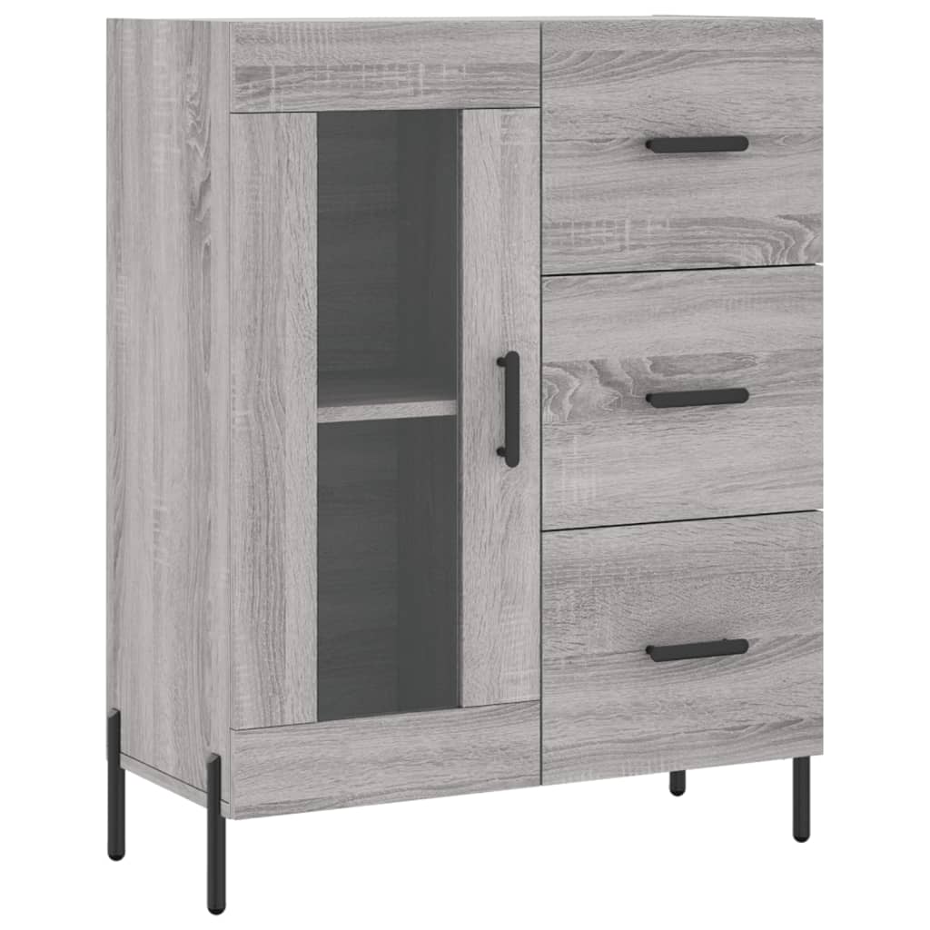 Credenza Grigio Sonoma 69,5x34x90 cm in Legno Multistrato 828058