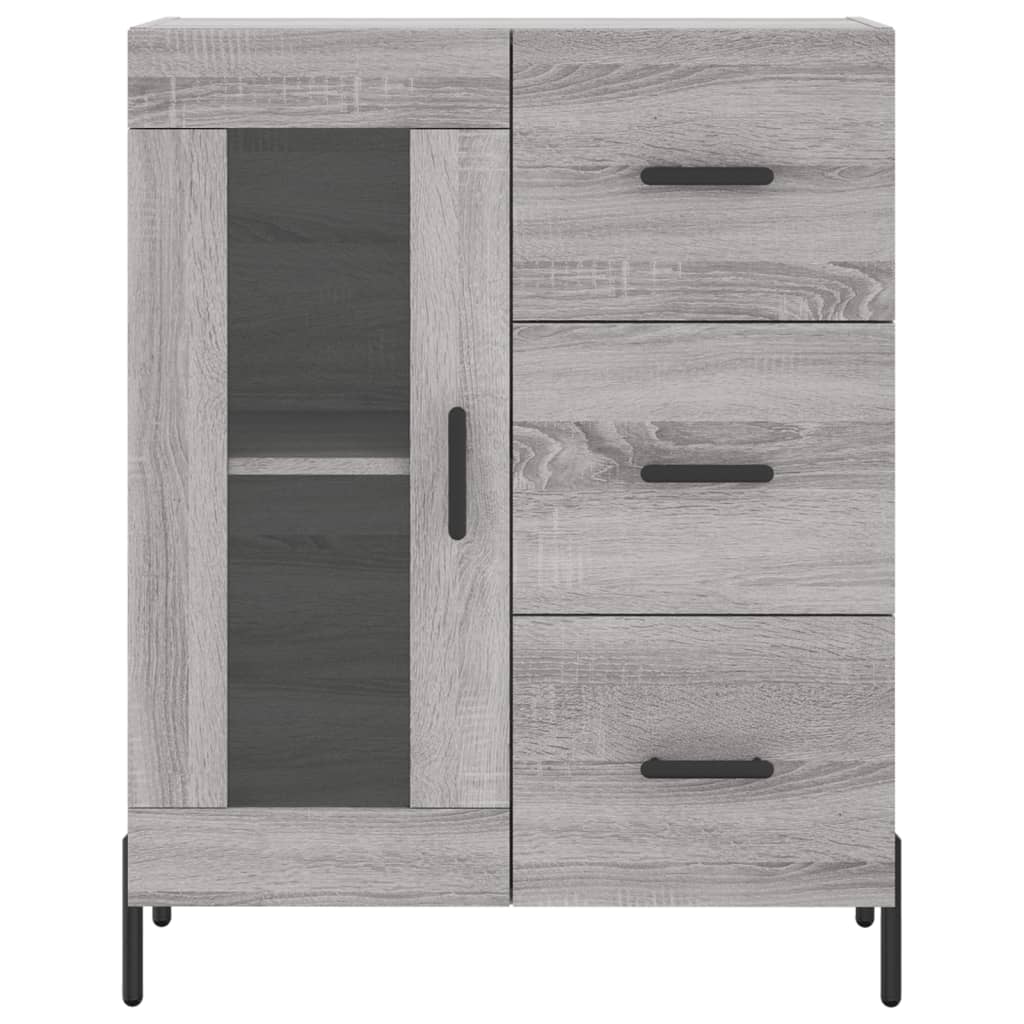 Credenza Grigio Sonoma 69,5x34x90 cm in Legno Multistrato 828058