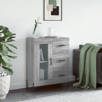 Credenza Grigio Sonoma 69,5x34x90 cm in Legno Multistrato 828058