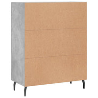 Credenza Grigio Cemento 69,5x34x90 cm in Legno Multistrato 828064