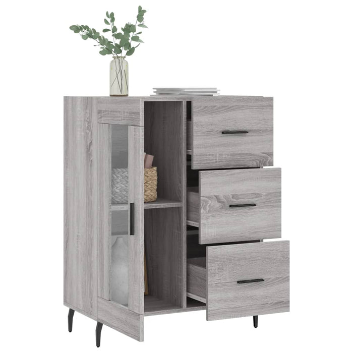 Credenza Grigio Sonoma 69,5x34x90 cm in Legno Multistrato 828066