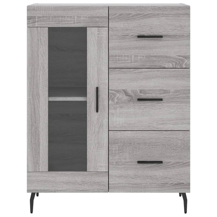 Credenza Grigio Sonoma 69,5x34x90 cm in Legno Multistrato 828066