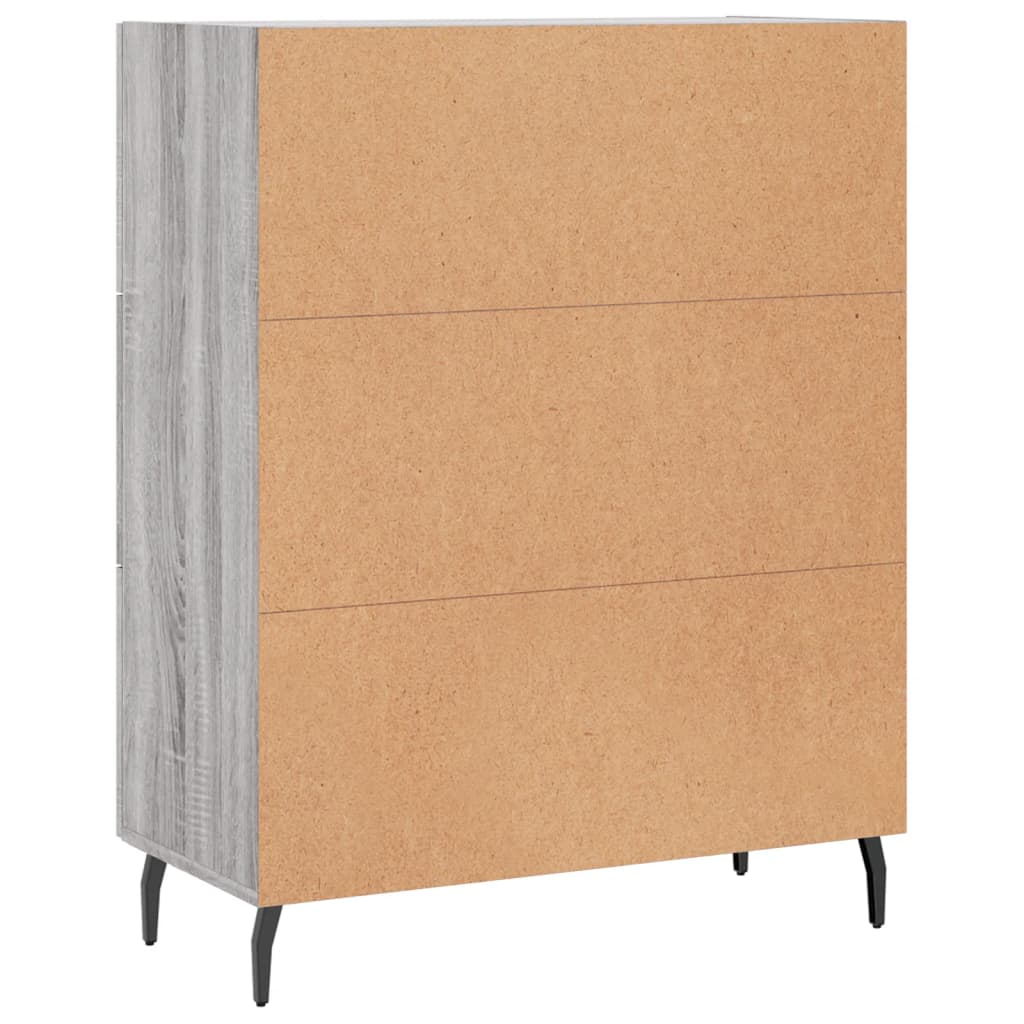 Credenza Grigio Sonoma 69,5x34x90 cm in Legno Multistrato 828066