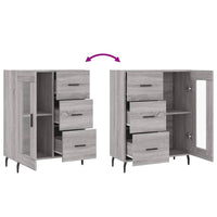 Credenza Grigio Sonoma 69,5x34x90 cm in Legno Multistrato 828066