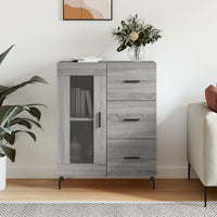 Credenza Grigio Sonoma 69,5x34x90 cm in Legno Multistrato 828066