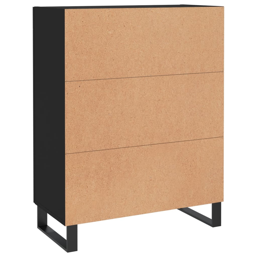 Credenza Nera 69,5x34x90 cm in Legno Multistrato 828069