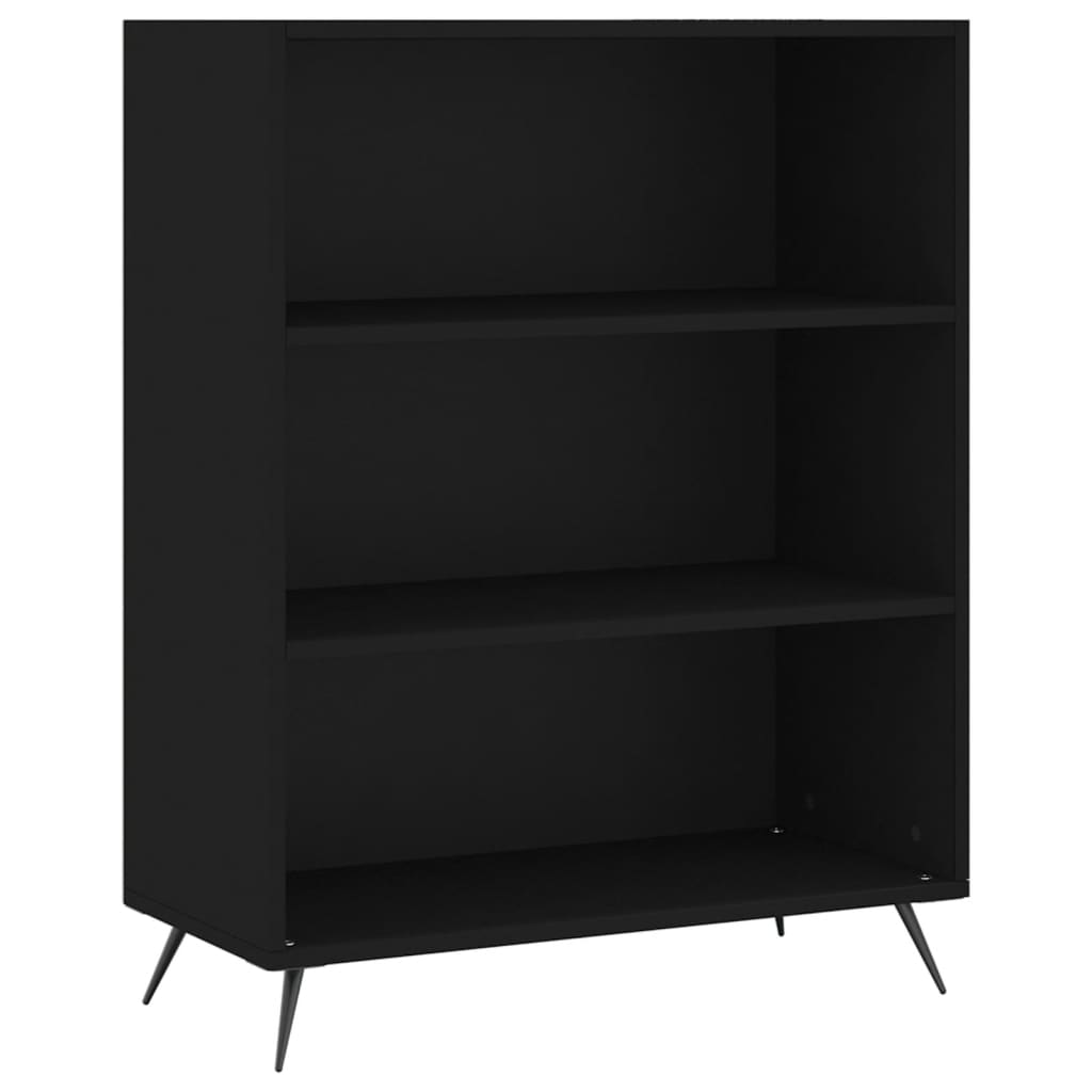 Libreria Nera 69,5x32,5x90 cm in Legno Multistrato 828333