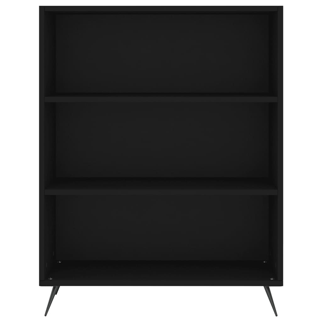 Libreria Nera 69,5x32,5x90 cm in Legno Multistrato 828333