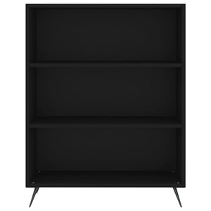 Libreria Nera 69,5x32,5x90 cm in Legno Multistrato 828333