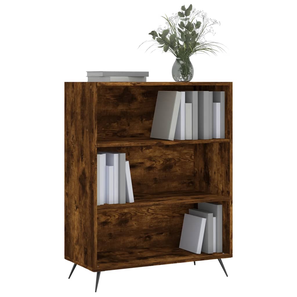 Libreria Rovere Fumo 69,5x32,5x90 cm in Legno Multistrato 828337