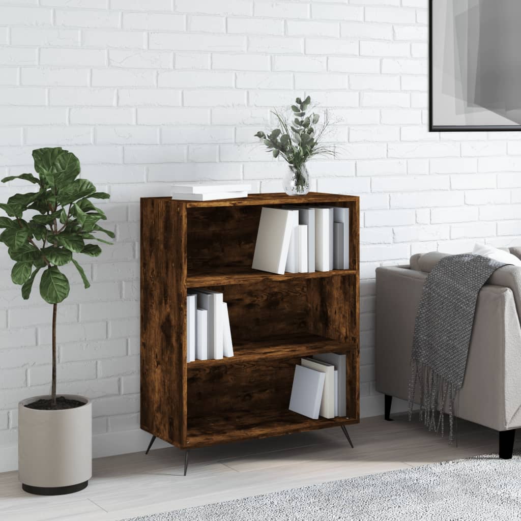 Libreria Rovere Fumo 69,5x32,5x90 cm in Legno Multistrato 828337