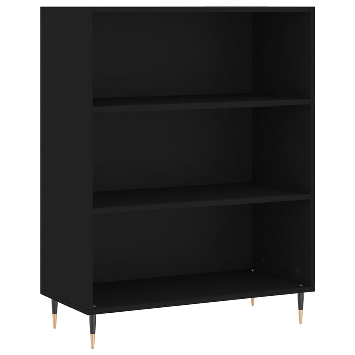 Libreria Nera 69,5x32,5x90 cm in Legno Multistrato 828341