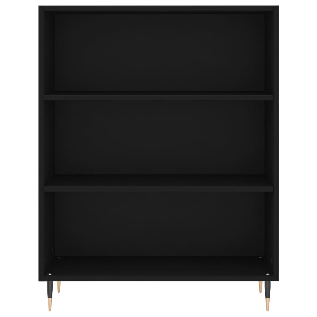 Libreria Nera 69,5x32,5x90 cm in Legno Multistrato 828341