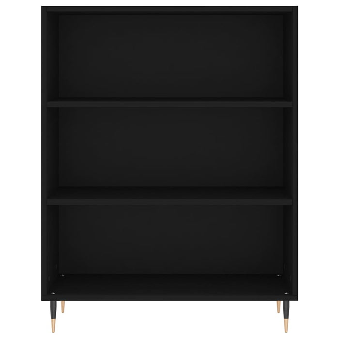 Libreria Nera 69,5x32,5x90 cm in Legno Multistrato 828341