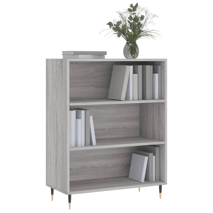 Libreria Grigio Sonoma 69,5x32,5x90 cm in Legno Multistrato 828346