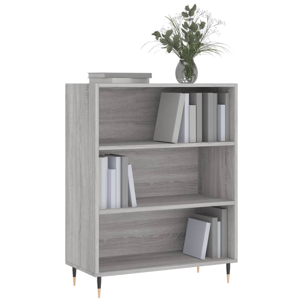 Libreria Grigio Sonoma 69,5x32,5x90 cm in Legno Multistratocod mxl 80891