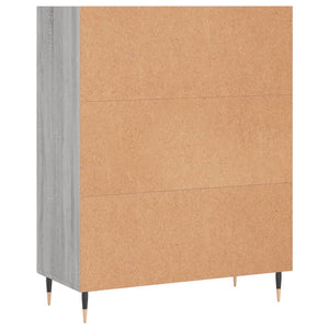 Libreria Grigio Sonoma 69,5x32,5x90 cm in Legno Multistrato 828346