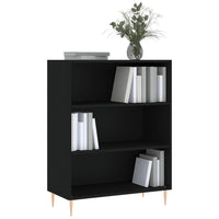 Libreria Nera 69,5x32,5x90 cm in Legno Multistratocod mxl 127515