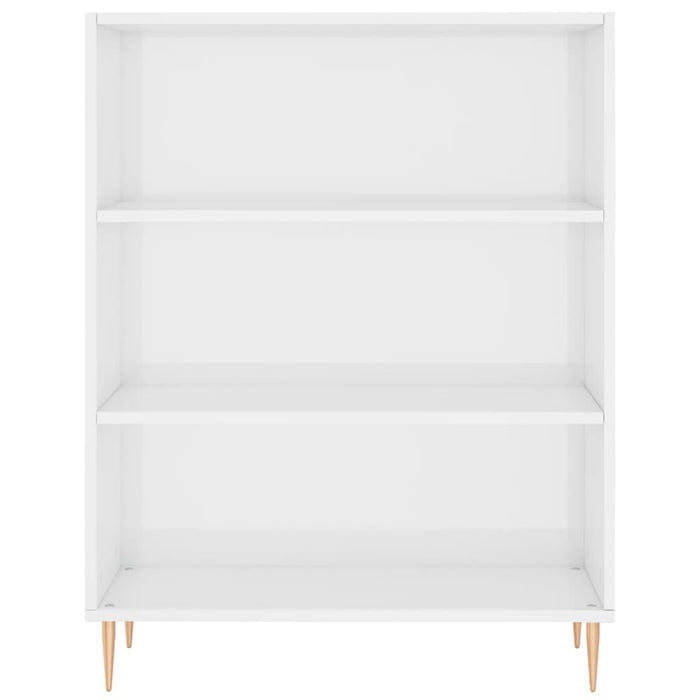 Libreria Bianco Lucido 69,5x32,5x90 cm in Legno Multistrato 828350