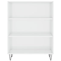 Libreria Bianco Lucido 69,5x32,5x90 cm in Legno Multistrato 828358