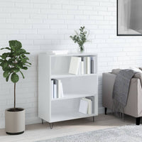 Libreria Bianco Lucido 69,5x32,5x90 cm in Legno Multistratocod mxl 103876