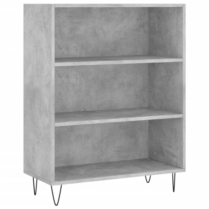 Libreria Grigio Cemento 69,5x32,5x90 cm in Legno Multistrato 828360