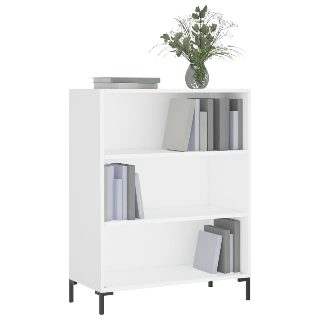 Libreria Bianca 69,5x32,5x90 cm in Legno Multistrato 828364