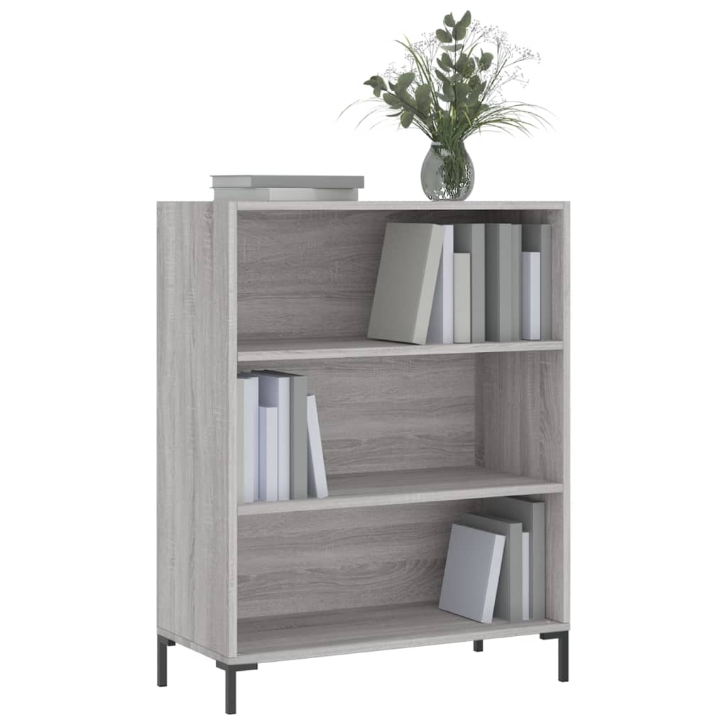 Libreria Grigio Sonoma 69,5x32,5x90 cm in Legno Multistrato 828370